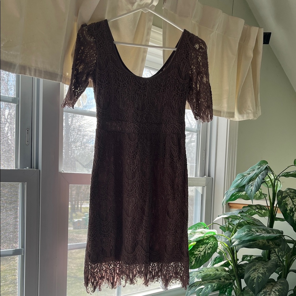 Pins & Needles Lavender Lace Mini Dress